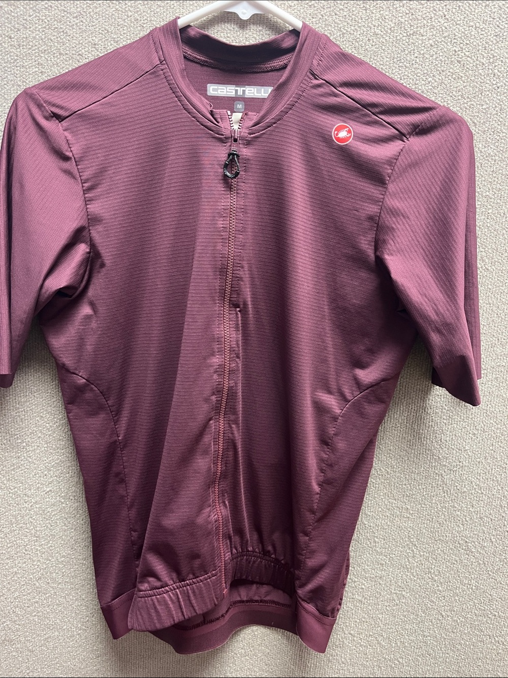 Castelli Men's Cycling Jersey in Plum/Maroon-Medium